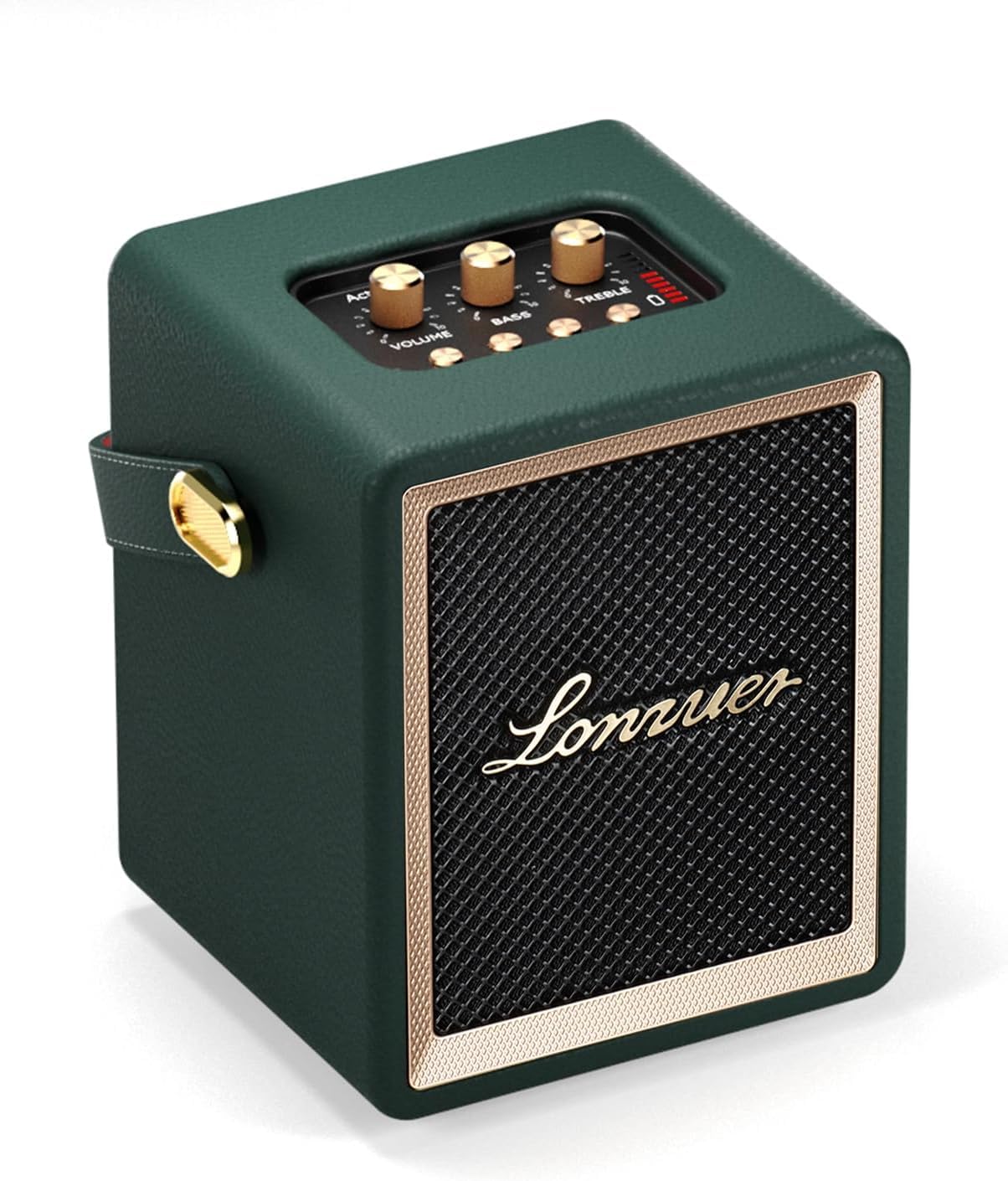 Altoparlante Bluetooth,Retro Portatile Altoparlante, BT5.3, 40 W con batteria da 5000 mAh, oltre 10 ore di lettura, senza fili in legno altoparlante con maniglia per campagna interna ed esterna (verde