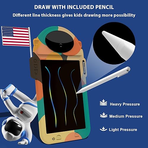 Miniatura 4 de Sebtle Juguetes de dibujo para niños, tableta de escritura LCD de 8.8 pulgadas para niños y niñas, tablero de garabatos borrable, tableros de