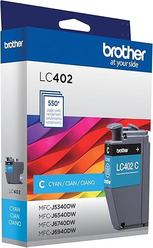 Miniatura 9 de Brother Cartucho de tinta amarillo de rendimiento estándar LC402Y original