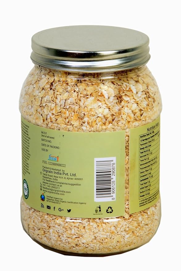 Orgrain India Organic Instant Oats, 17.6 oz, Avena Blanca Rápida Sin Gluten miniatura 3
