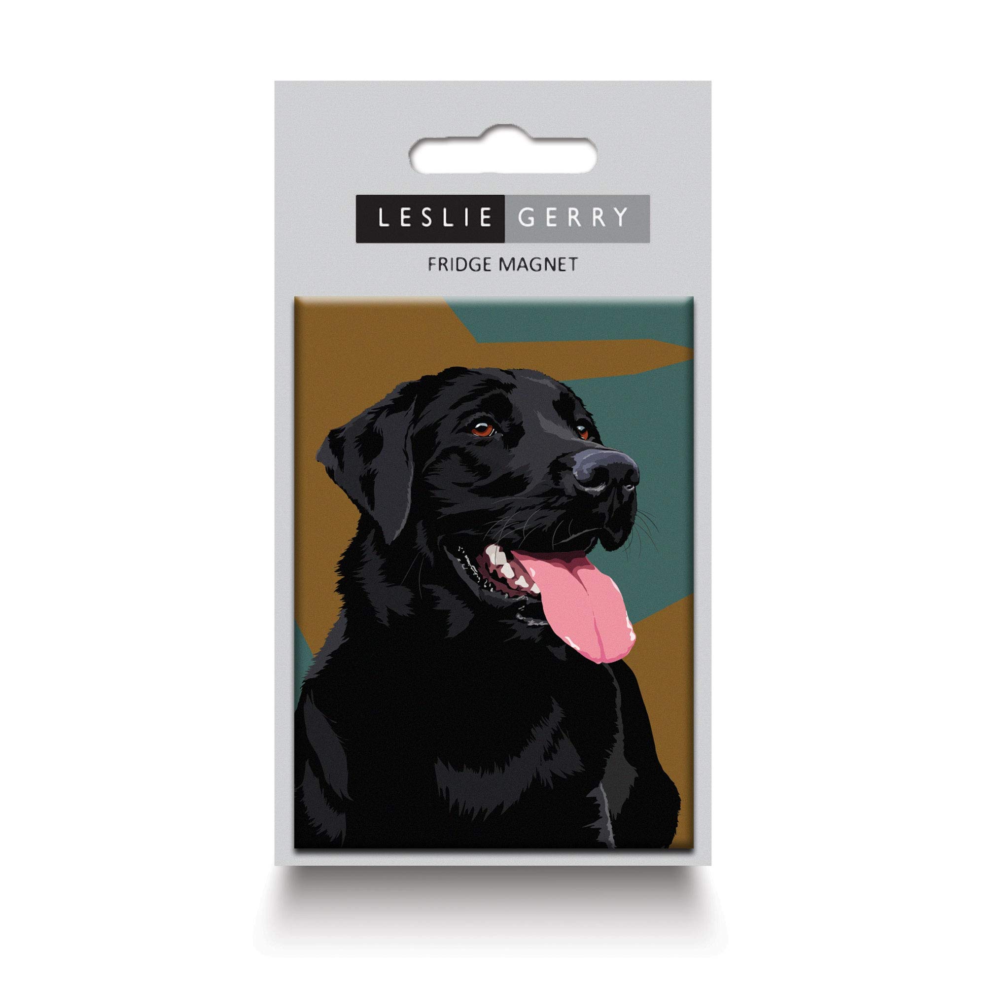 Black Labrador Fridge Magnet by Leslie Gerry