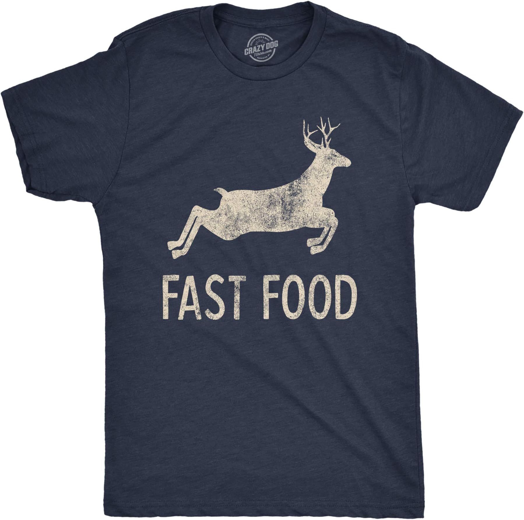 Mens Fast Food T Shirt Funny Deer Hunting Season Novelty Graphic Tee