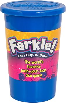 Continuum Games Farkle Fun Cup and Dice, Classic Push-Your-Luck Game