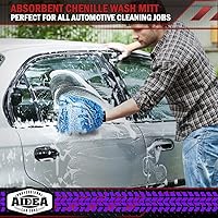 Vista 6 de AIDEA Manopla de Lavado de Coche de Microfibra-2PK, Sin Rayones y Sin Pelusas, Manopla de Lavado de Microfibra Chenille Premium-Azul Tamaño Regular