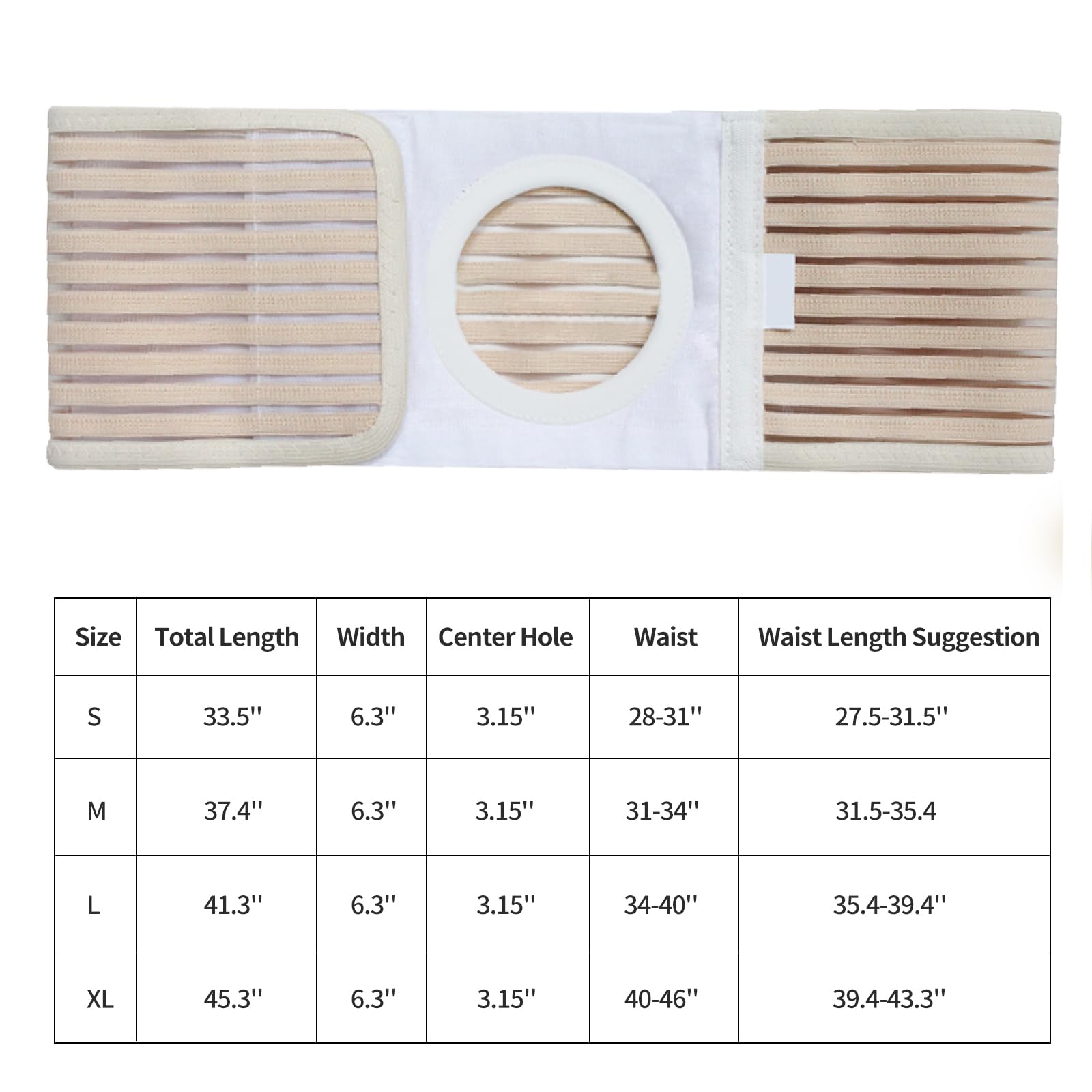 Men Or Women Ostomy Belt Breathable Ostomy Hernia Support Belt Abdominal Stoma Binder Brace Abdomen Band Stoma Support for Colostomy Patients to Prevent Parastomal Hernia Stoma Opening (XL)