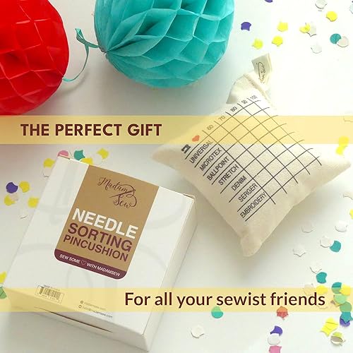 Miniatura 5 de Madam Sew Cojín de alfiler de clasificación de agujas – Alfiler de costura organiza agujas de máquina de coser para una identificación rápida y