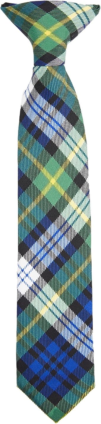 Jacob Alexander Boys Royal Tartans Plaid 11-inch Clip-On Neck Tie