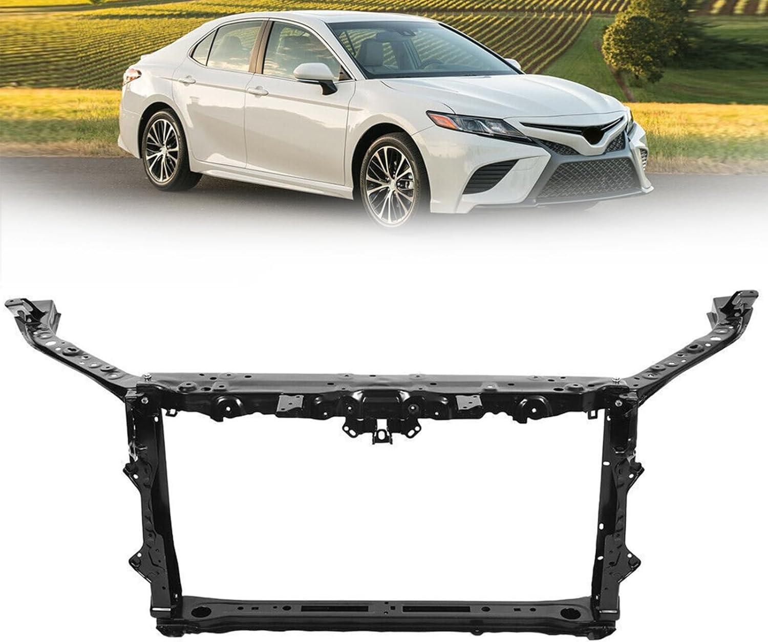 Radiator Core Support Bracket, For Toyota Camry 2018-2022 L4 2.5L 3.5L Iron Radiator Core Support Assembly Replacement 5320233903