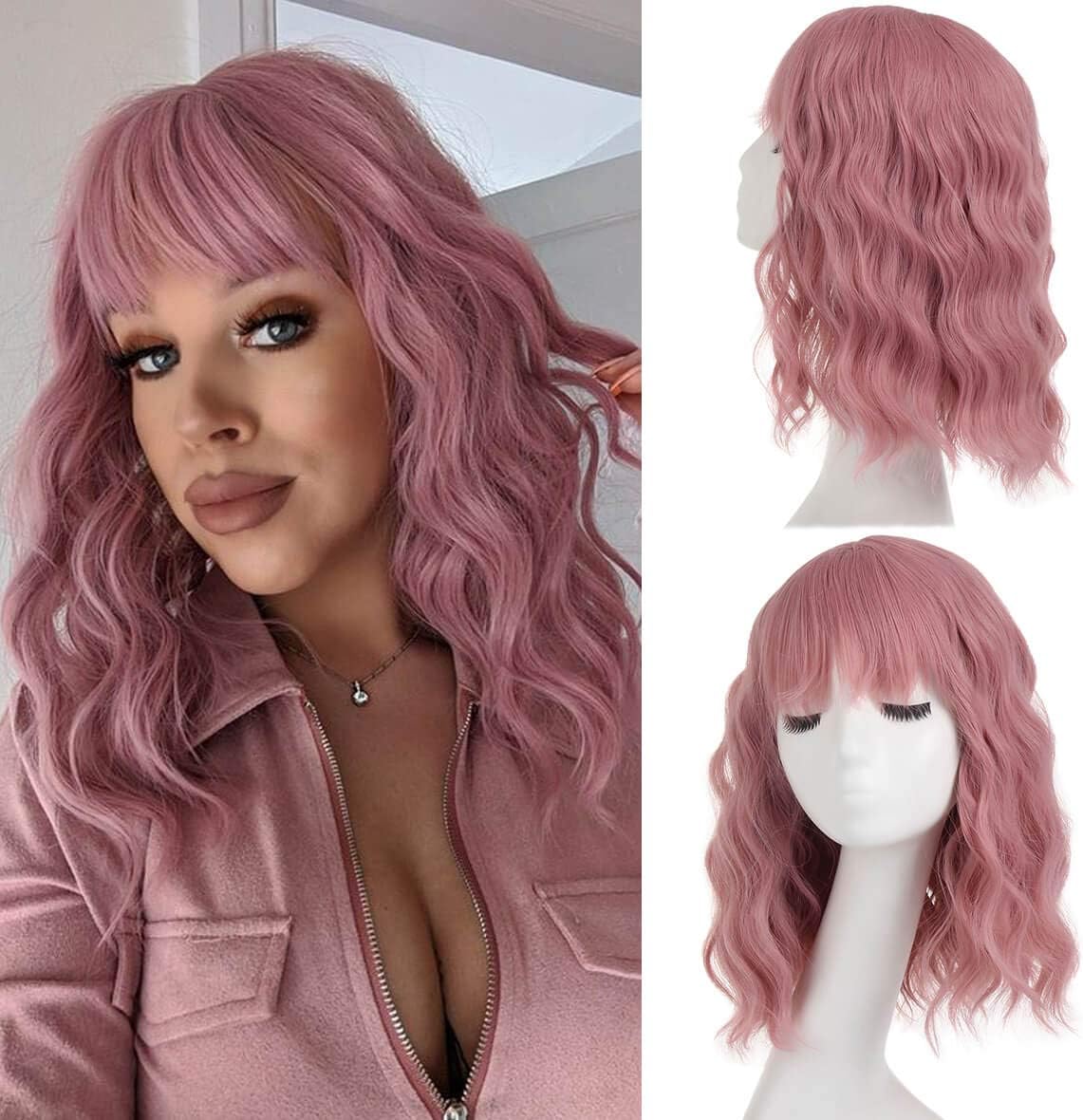 Heat resistant pink wig Clearance