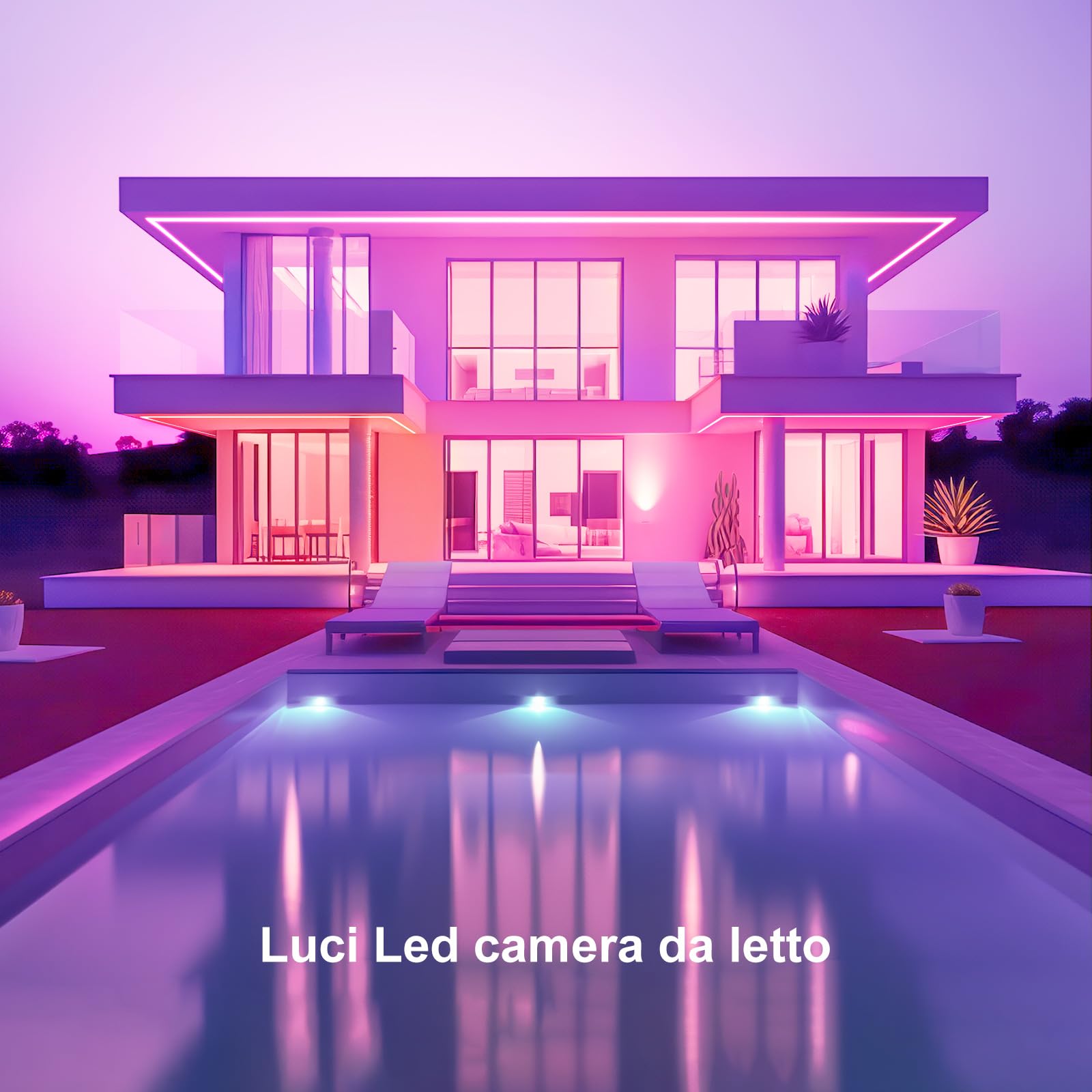 VKH Striscia LED 5 Metri, LED Striscia RGB Colorate con Telecomando, App Controllata, Sincronizza Cambia Colore con la Musica, Luci LED per Camera da Letto, Cucina, Decorazione per Feste, Bar (5m)