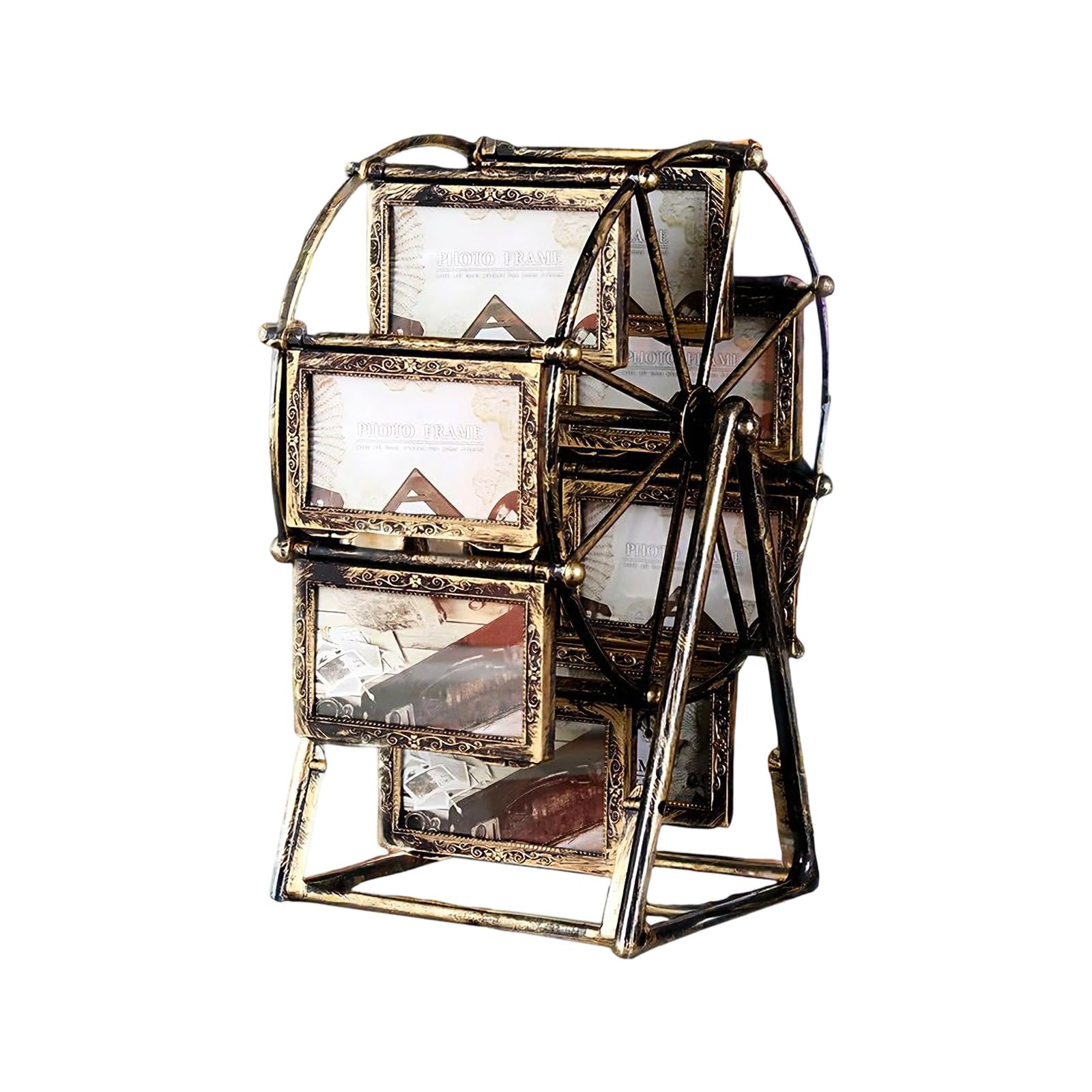 Rotating Third Wheel Picture Frame Carousels Picture Frame Desktop Decorations for Home Photo Display Photo Display