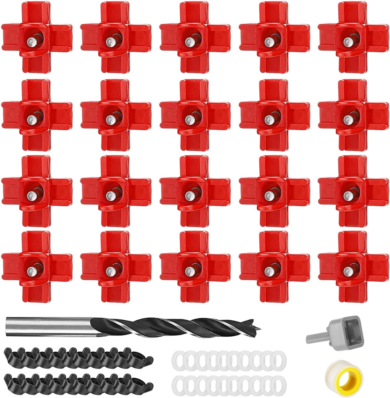 20 Pack Chicken Waterer Nipples for Chicks to Chickens with Drill Bits | MEWTOGO Water Saving Design, Easy Install Leakproof Poultry Watering System, Chicken Coop Accessories, Quail Water Feeder