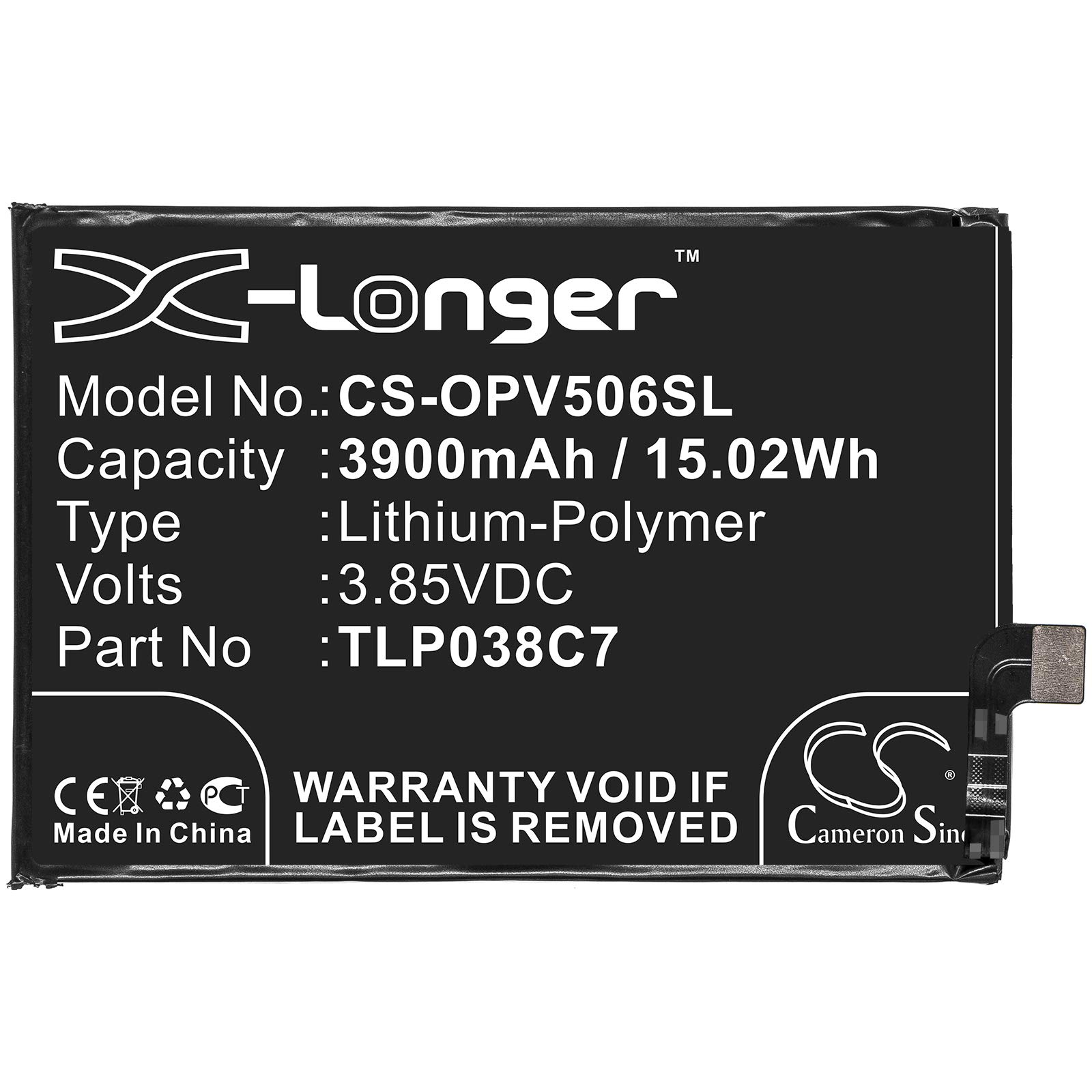 HIGHAKKU Batterie De Rechange TLp038C7 TLP038C1 Compatible Avec Alcatel 3X Alcatel 5V, OT-5060A, OT-5060D Alcatel 7 6062W REVVL 2 Plus 6062Z Avec Outils