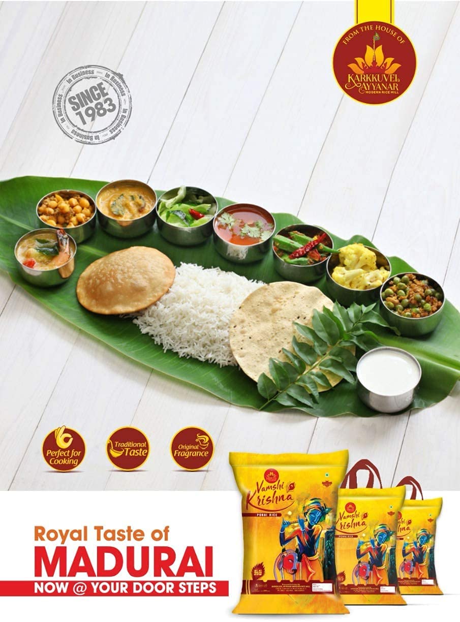 karkkuvel ayyanar Vamshi Krishna Premium ponni Boiled Rice (10 kg) - Image 7 thumbnail