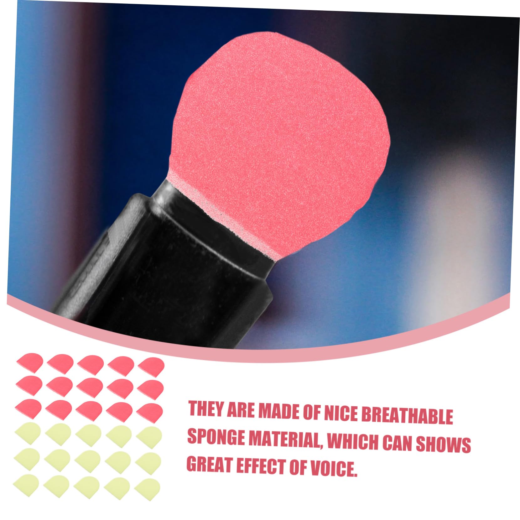 BESPORTBLE 80Pcs Sponge Microphone Covers Durable Windproof and Protection for Ktv and Event Use Breathable Mic Supplies Compatible with Microphones