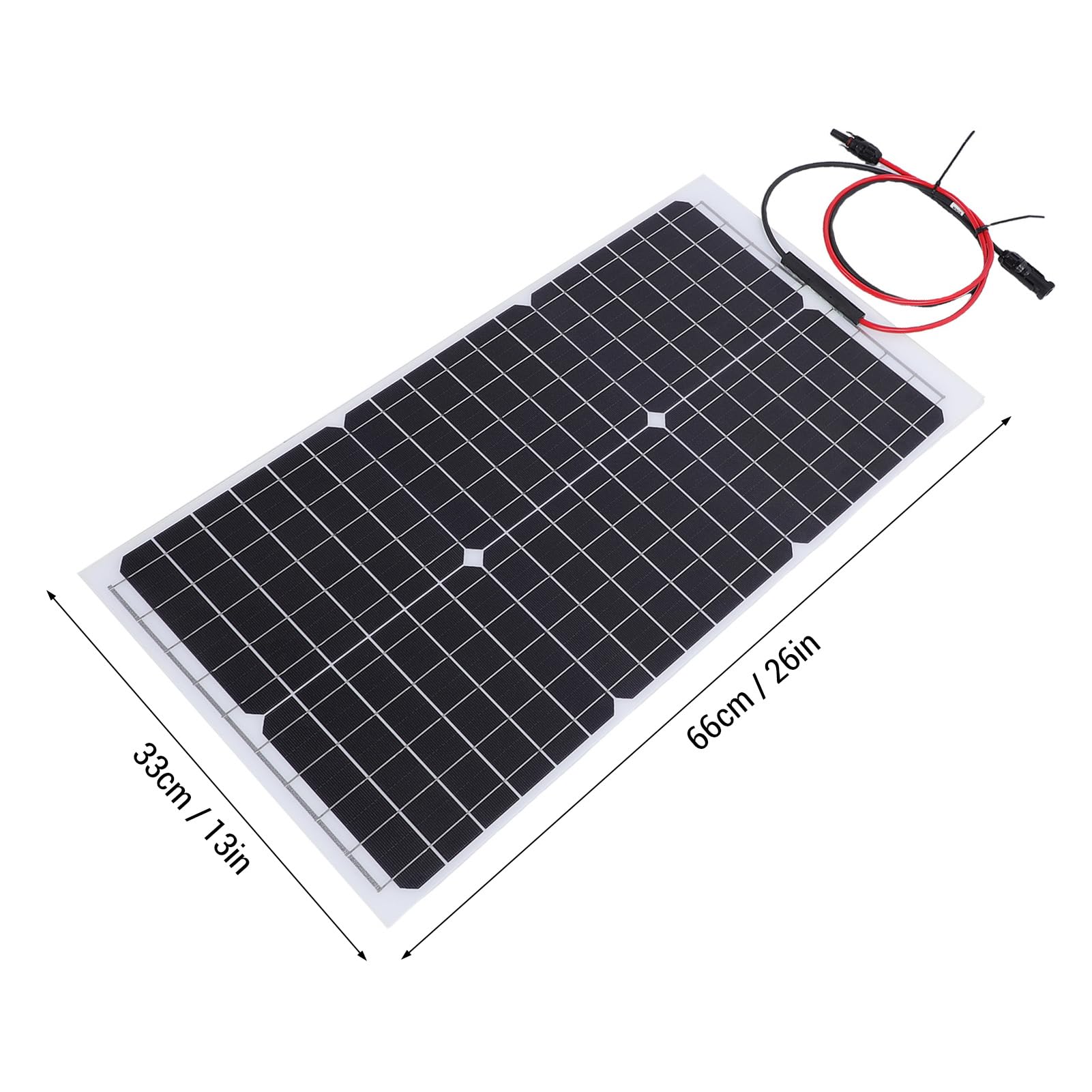 Panel Słoneczny Słoneczny, Monokrystaliczny Krzem Półelastyczny Panel Do ładowania 30 W, Wyjście 18 V, Lekki Przenośny moduł Do Użytku na Zewnątrz Elektrownia Kempingowa Użytku z Laptopem