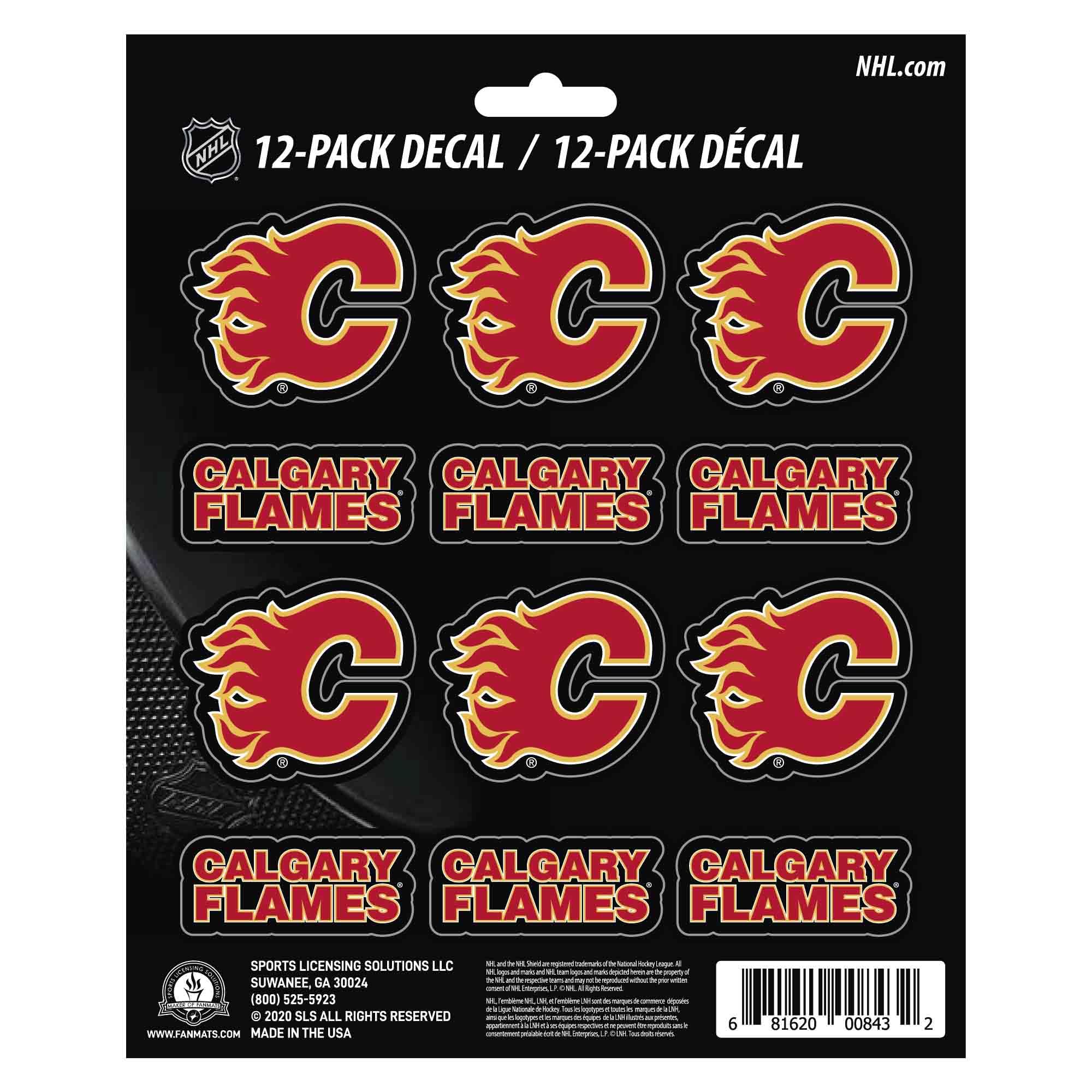 NHL Unisex-Adult NHL Mini Decal 12-E2pk