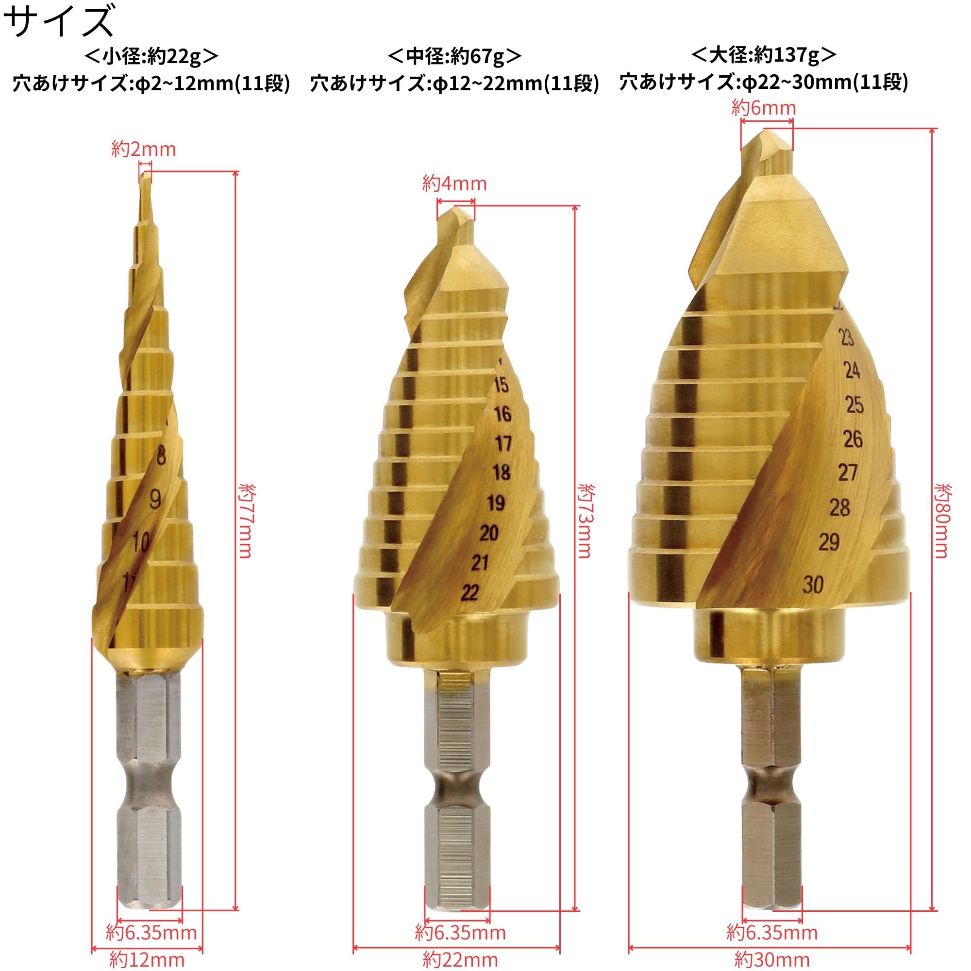 Amazon.co.jp: 高儀(Takagi) 極細 ステップドリル