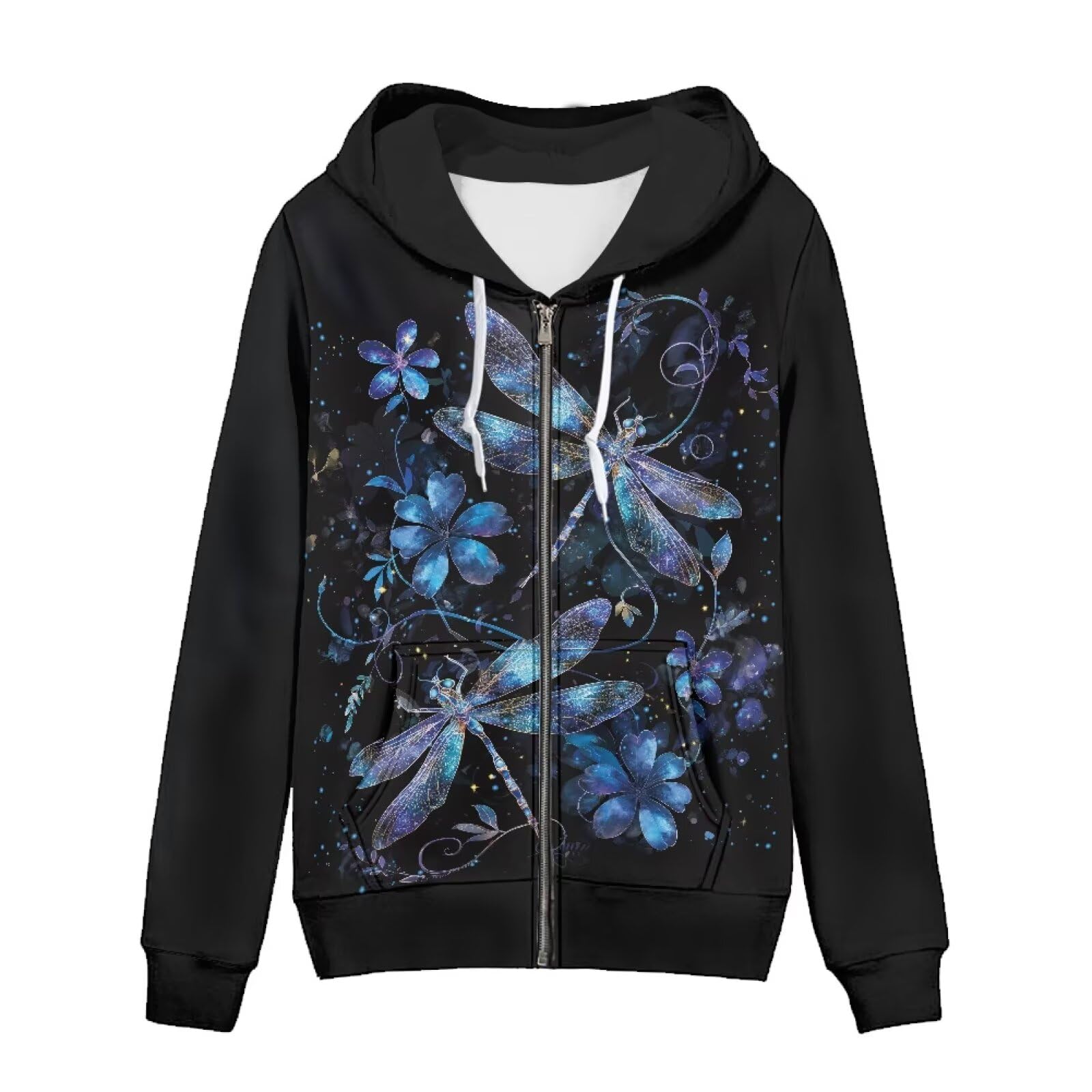 Showudesigns XS-5XL Zip Up Hoodie for Women Sweatshirt Pullover