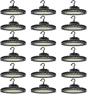 UFO LED High Bay Light 200W, 18 Pack 32,000LM, IK10, Dimmable, Flicker-Free | Super Bright Durable High Bay LED Shop Light, Easy to Install for Warehouse, Garage, Barn, Workshops, 5-Year Warranty
