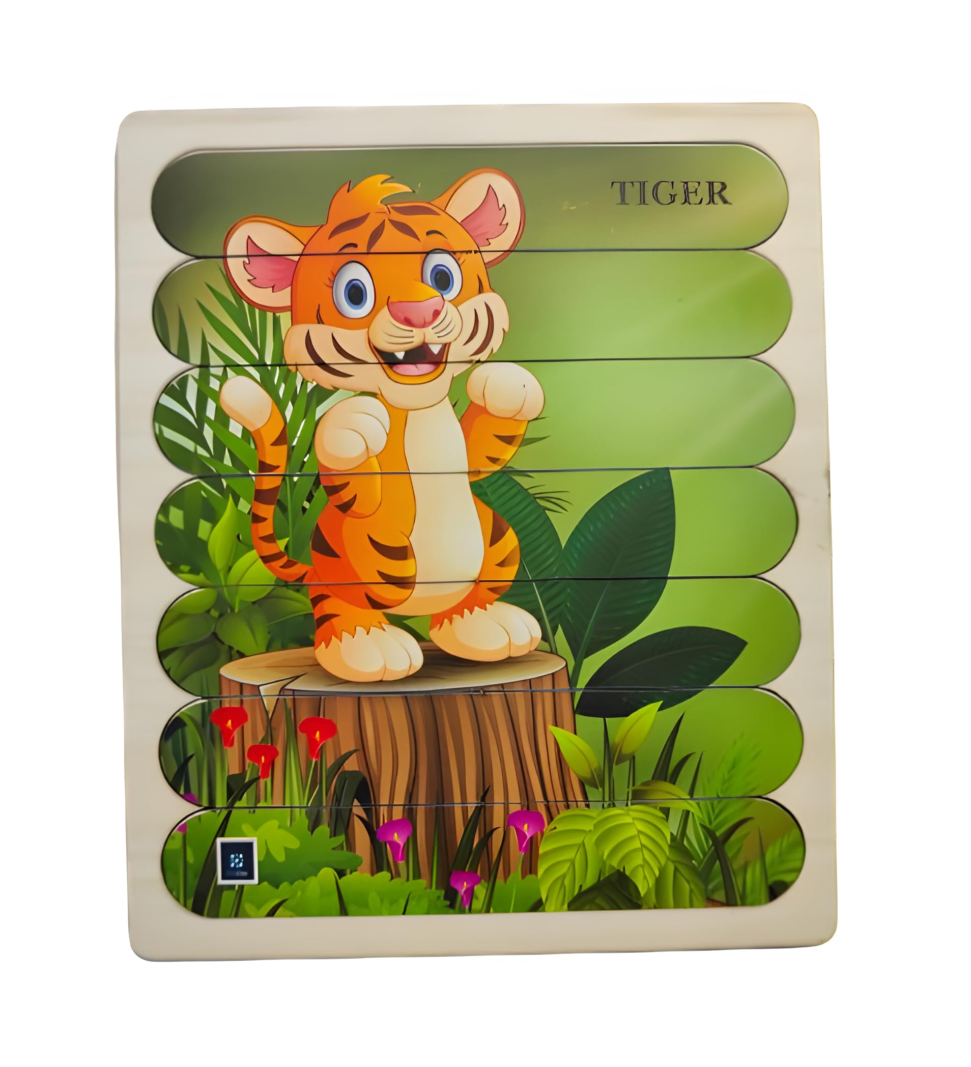 Metclap Tiger 7 Stick Puzzle for Kids β Wooden Animal Jigsaw Puzzle for 3-5 Year Olds | Fun Learning Toy for Toddlers | Brain Booster Puzzle Game for Boys & Girls | Educational Gift