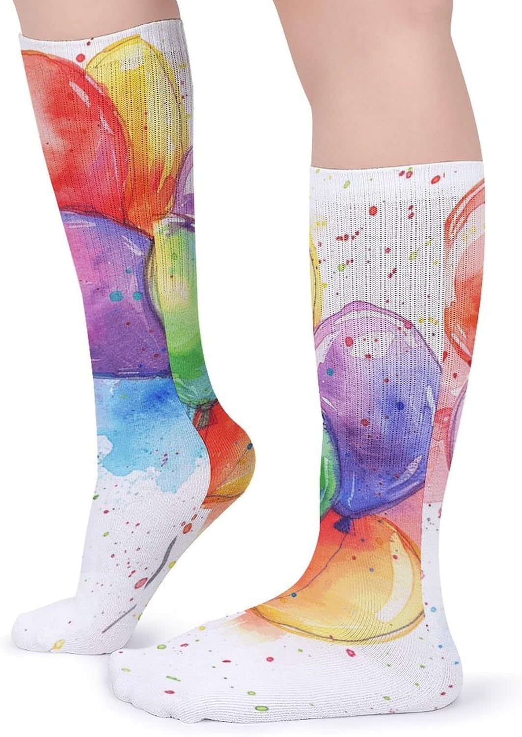 5 Pairs Knee High Socks Color Gas Long Tube Boot Seamless Toe
