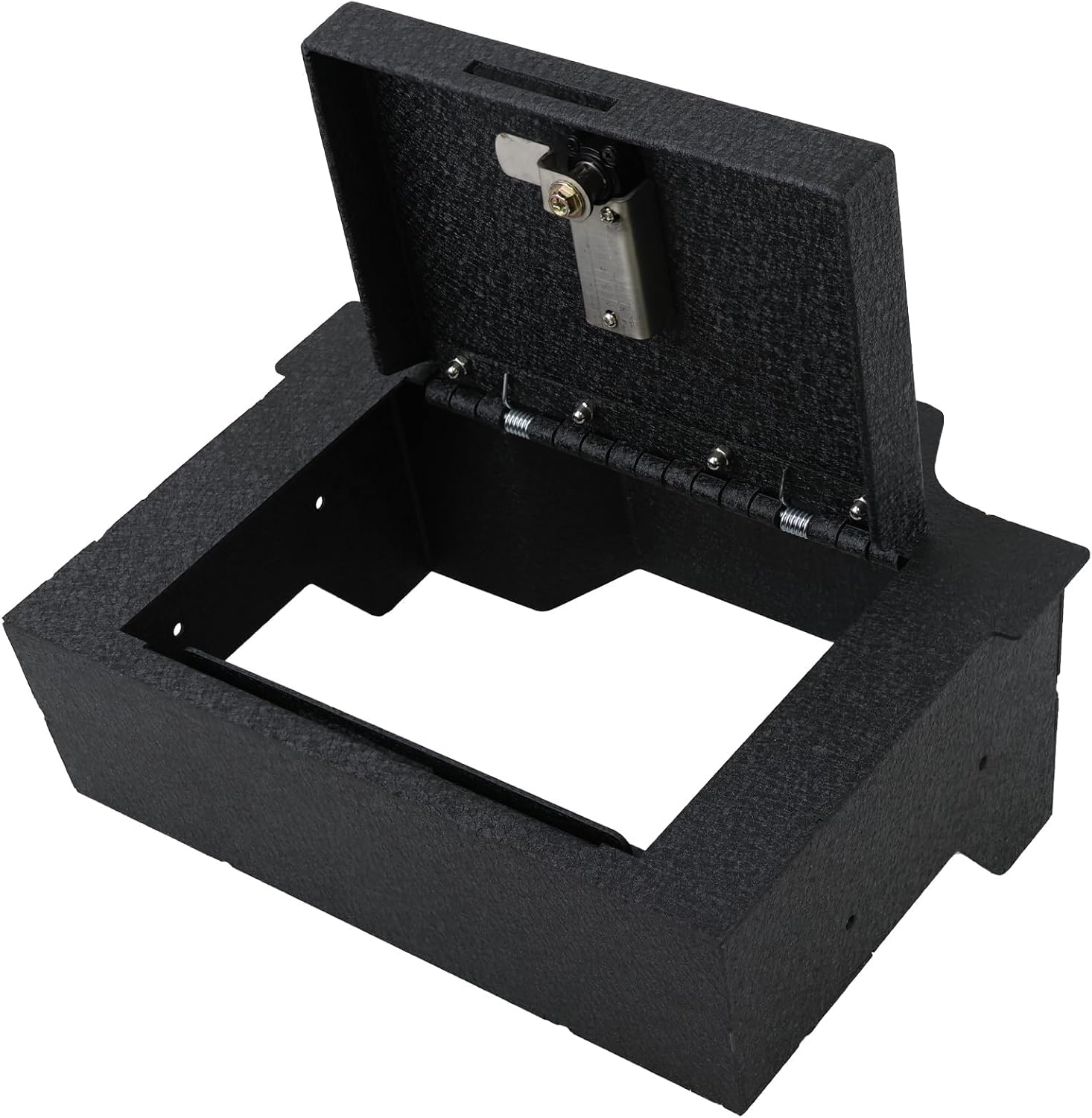 Center Console Gun Safe Vault - TuoJue Console Safe Lock Box Compatible with RAM 1500/2500/3500 LARAMIE/BIGHORN/POWERWAGON 2019-2026, 4-Digit Combination Lock with key.