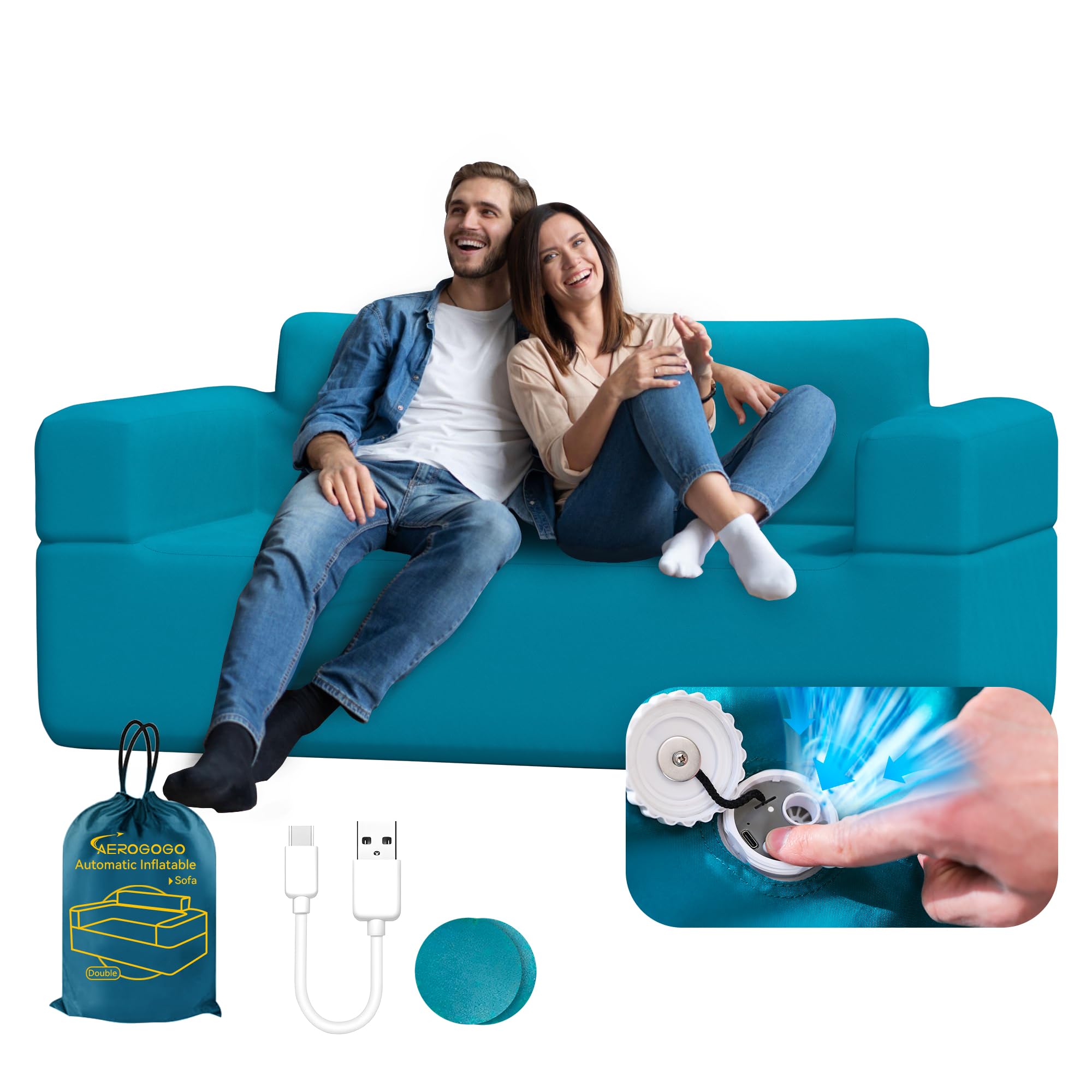 Aerogogo Inflatable Couch Blue