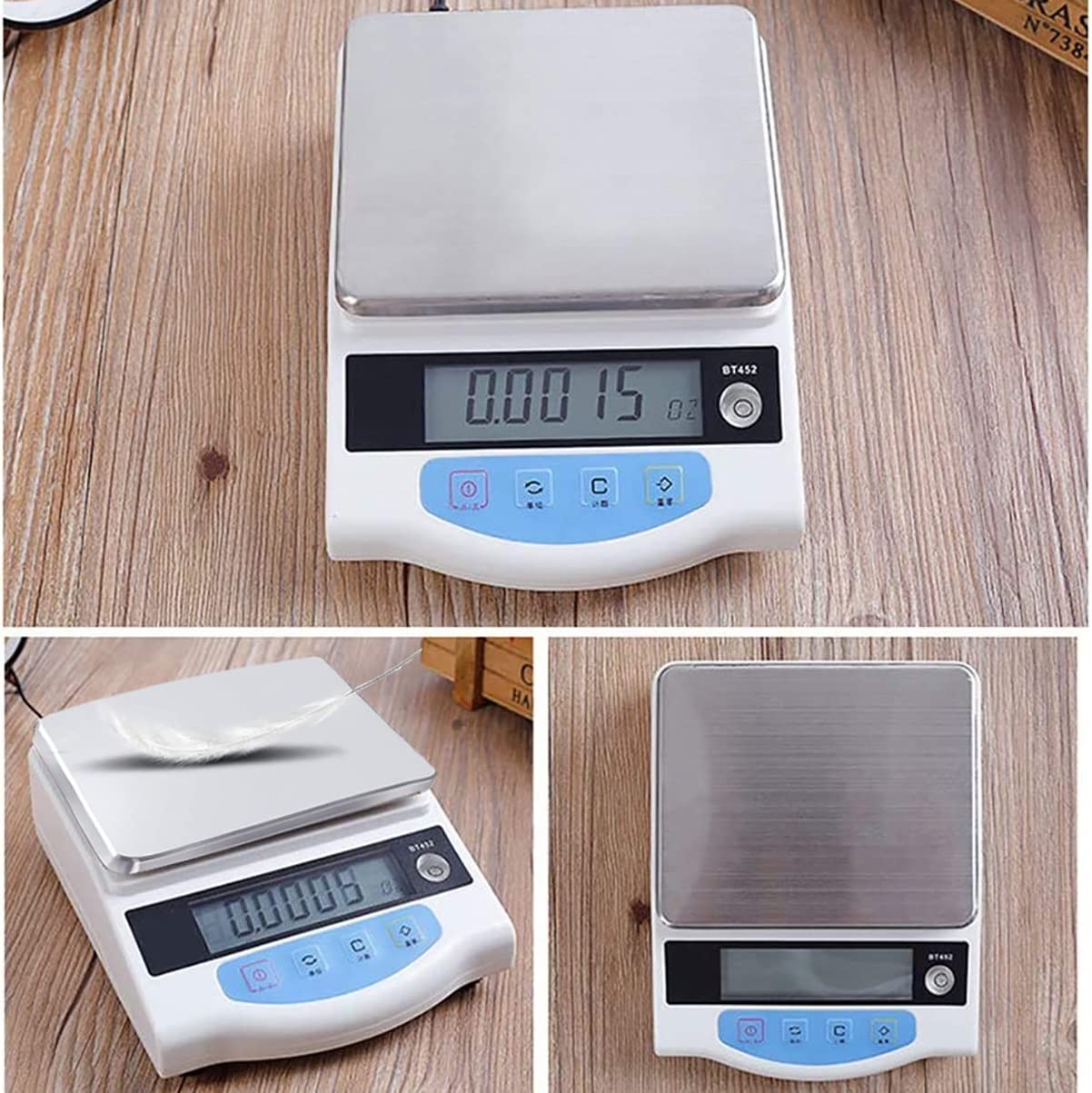 Balanza electrónica pequeña de 2 kg, balanza de precisión de 0,01 g, balanza Digital para joyería, balanza de Oro.