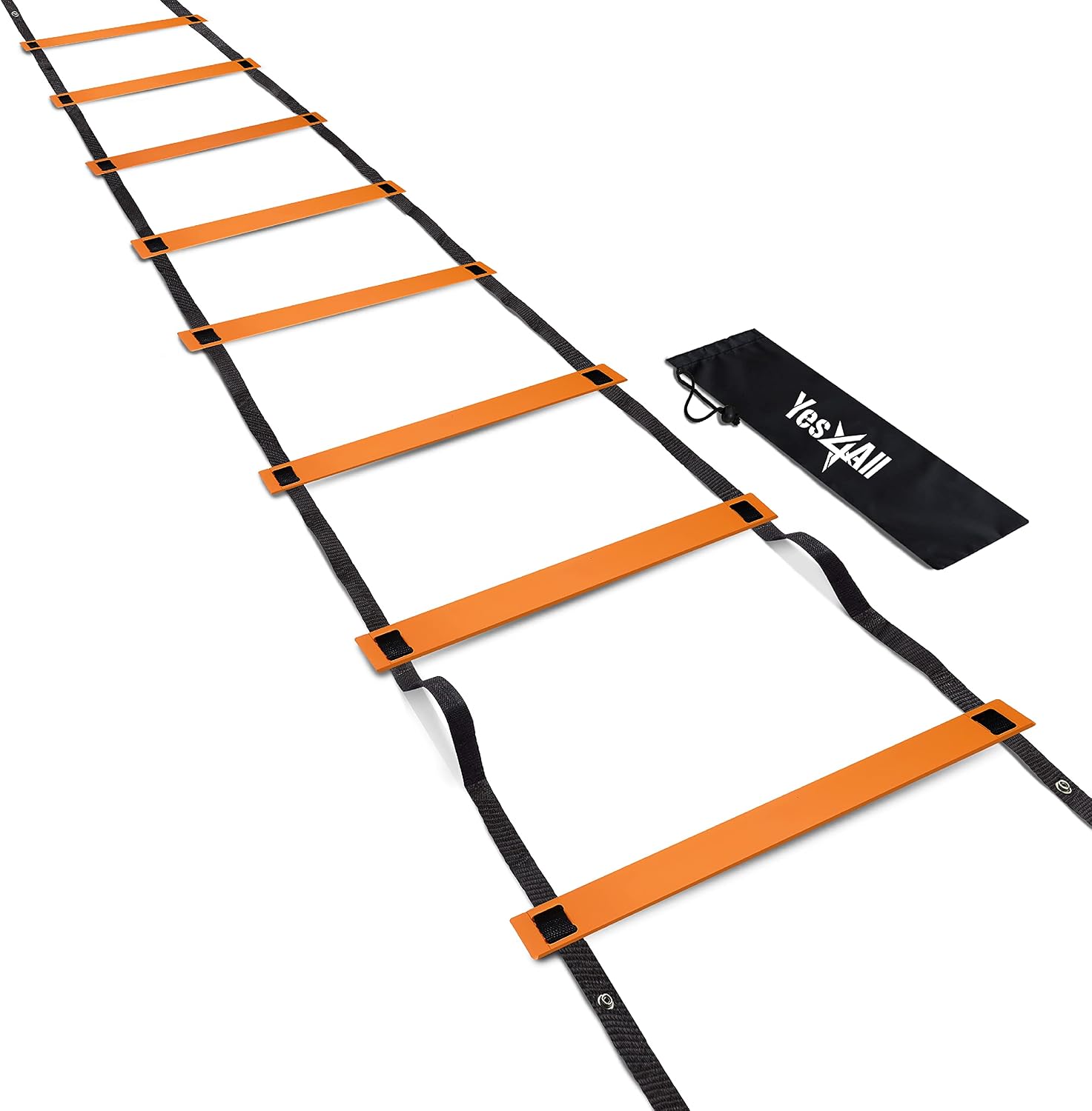 Yes4All Speed Agility Ladder Training Equipment for Soccer, Sports, Footwork & Fitness Feet Exercise - 8, 12 & 20 Rungs included Carry Bag