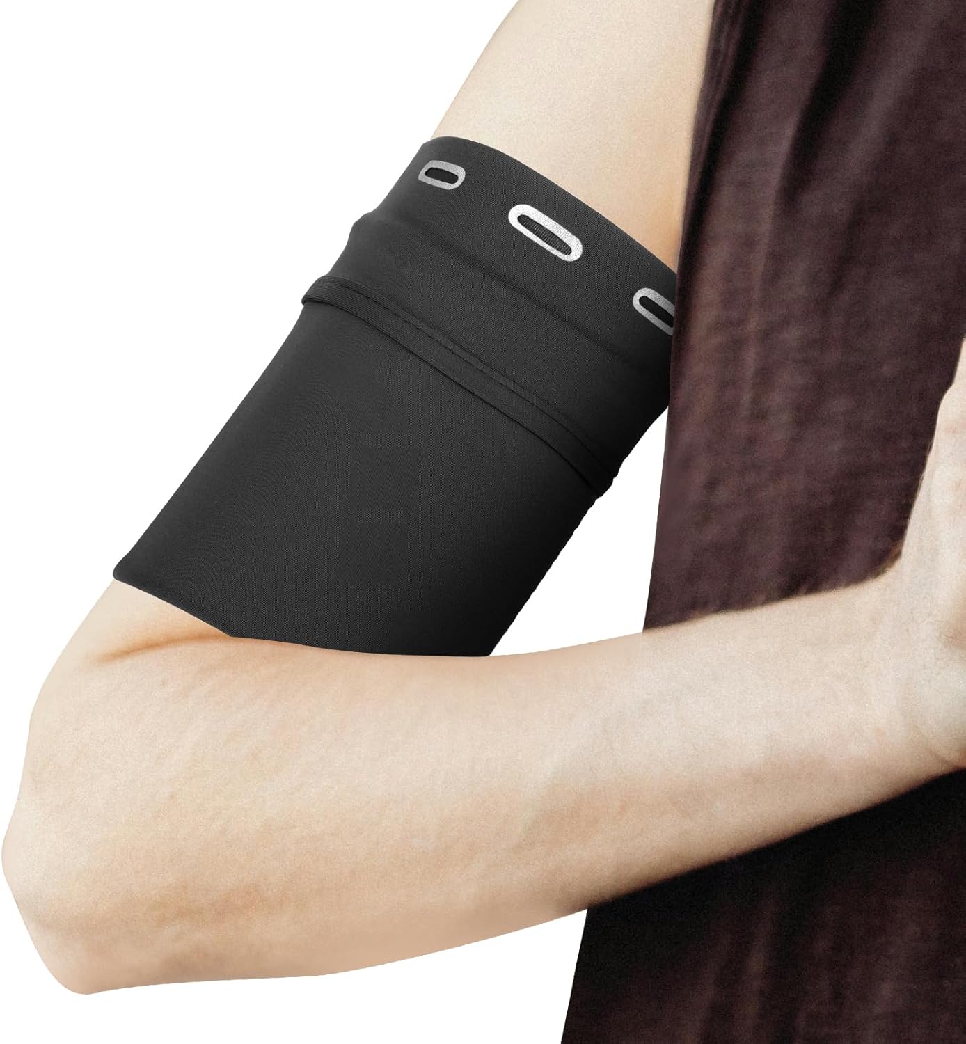 PATIKIL Funda universal para brazalete para correr de 7.09 x 5.12 pulgadas, manga para brazo de teléfono celular con bolsillo con cremallera para