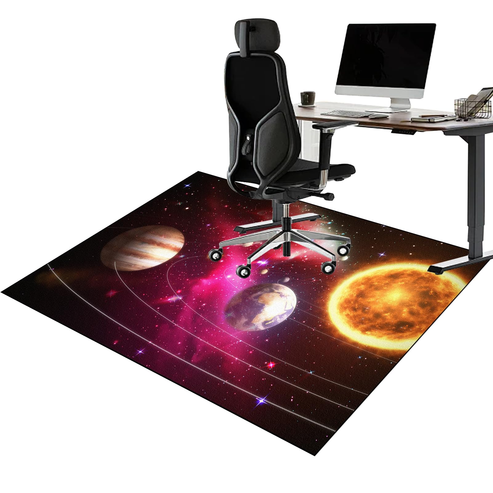 Chair Mat for Hard Floors 140 x 160 cm Computer Gaming Chair Mat for Carpet Desk Chair Mat for Laminate Floor Protectors for Rolling Chairs Floor Floor Mats Wood/Tile Protection Mat for Office & Home