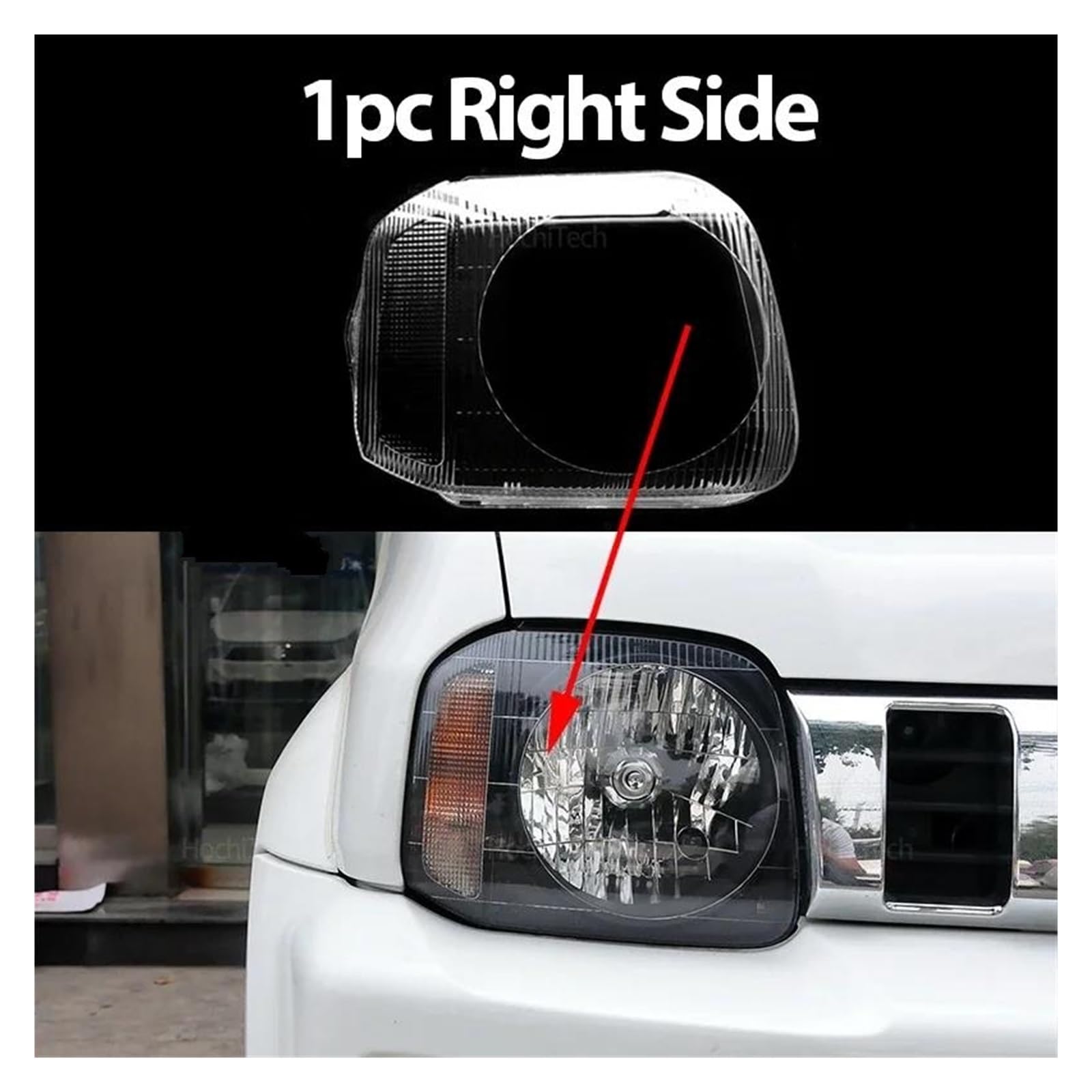 Copri Faro Anteriore Auto Per Suzuki Per Jimny JB23 JB33 JB43 JB53 1998-2017 Alloggiamento Trasparente Fari Anteriori Lente, Coprilampada In Vetro, Coprifari Copri Lente Faro(1pc Right Side)