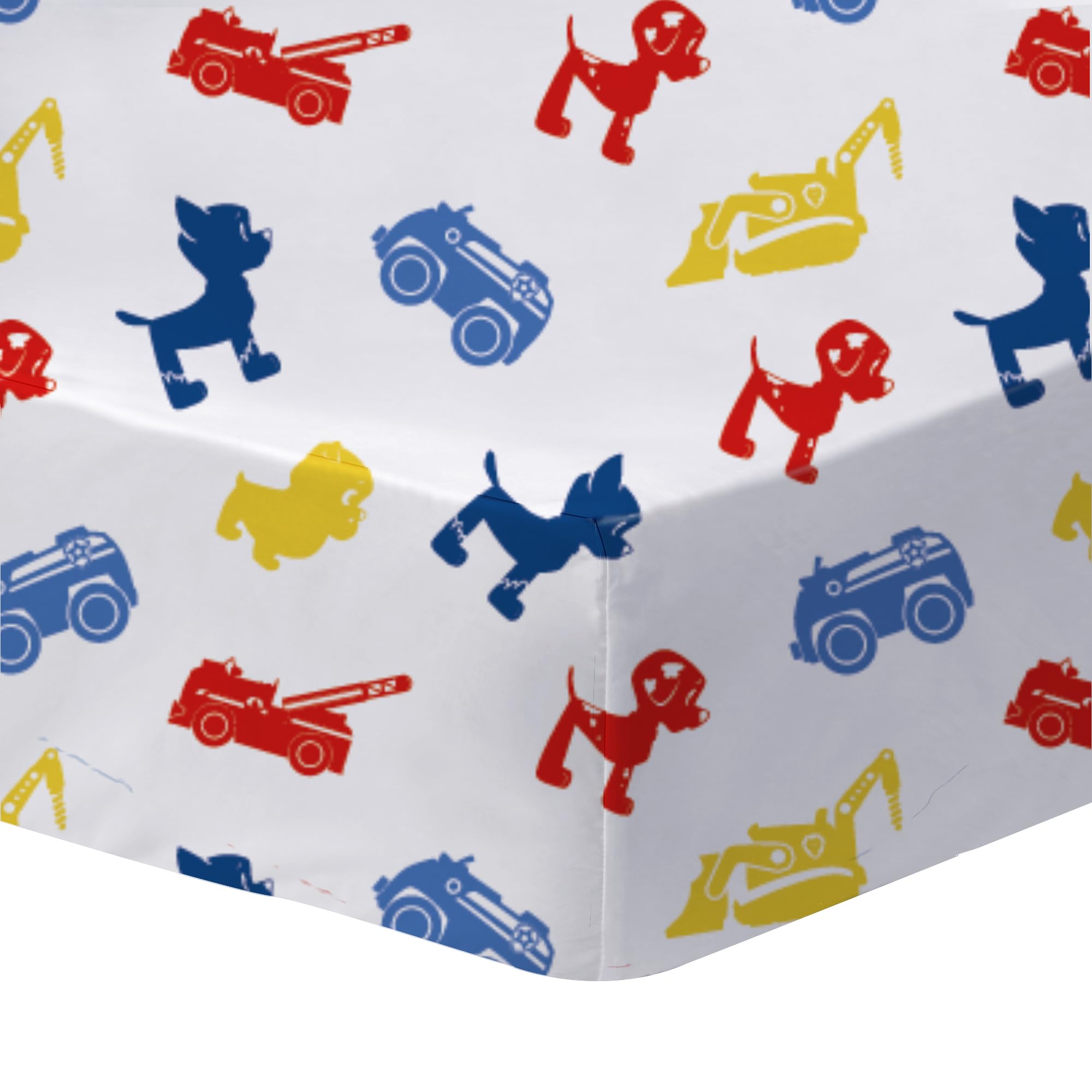 OMYDREAM Pat Patrouille PatBoy Parure de Lit et Drap Housse Enfant | 100% Coton | Oeko-TEX | Housse de Couette 140x200cm + 1 Taie d'oreiller 63x63cm + 1 Drap Housse 90x190cm | Imprimé Garçon (Bleu)