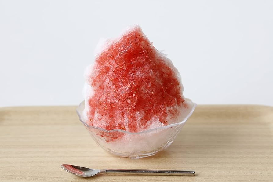 【グルメな石シリーズA】願いを叶える苺シロップがけシャリシャリかき氷 Amazon.co.jp: 天然フルーツのかき氷シロップ 【冷凍】 氷屋さん