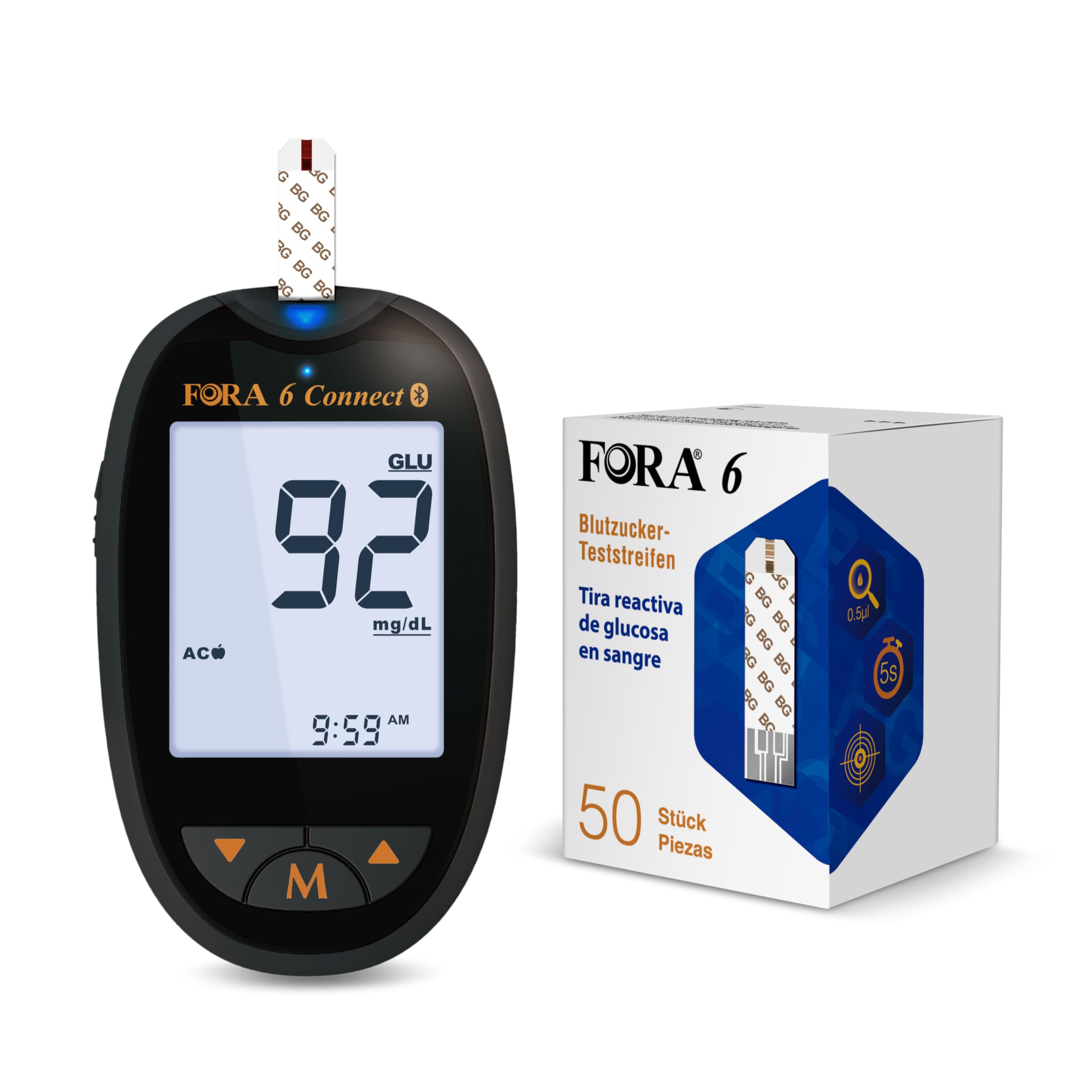FORA6 conect + 50 strisce reattive glicemia