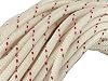 Yacht Braid Premium Polyester Rope 3/8 inch, White/Red