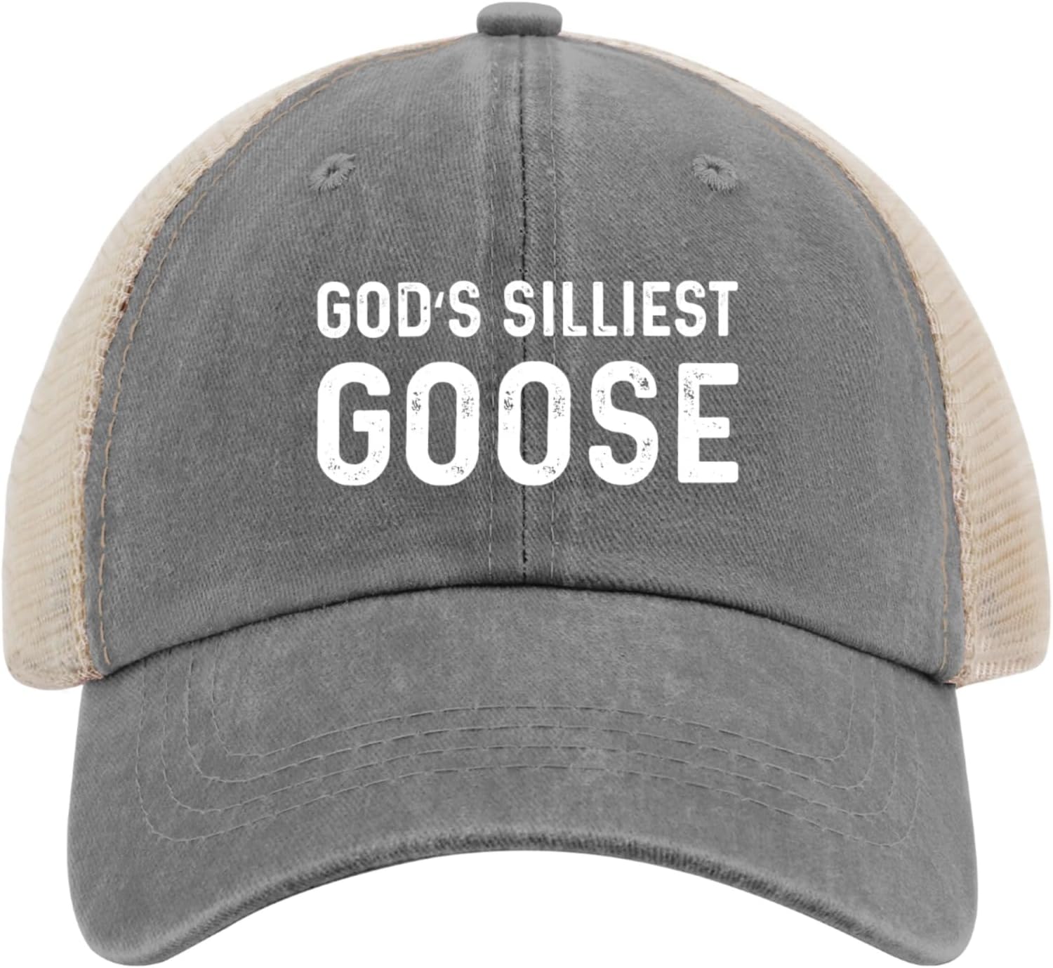 Gods Silliests Gooses Trucker Hat Men Trendy Mesh Hats for Summer - Image 4