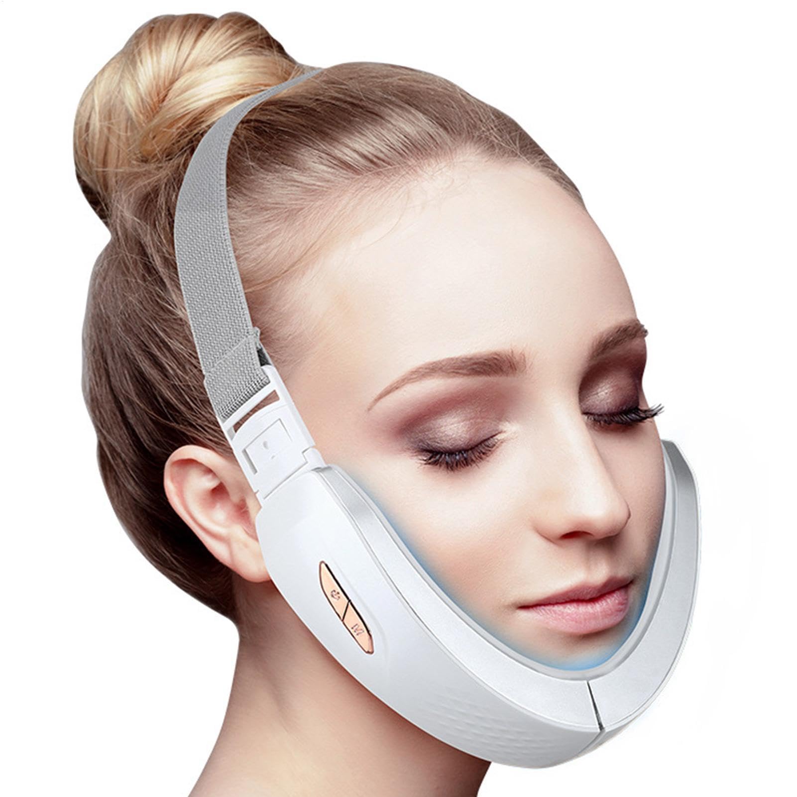 V Sfaccettatura elettrica Doppio mento, Massaggiatore viso elettrico V Face | Cinghia di sollevamento del massaggiatore facciale microcorrente per la pelle, c