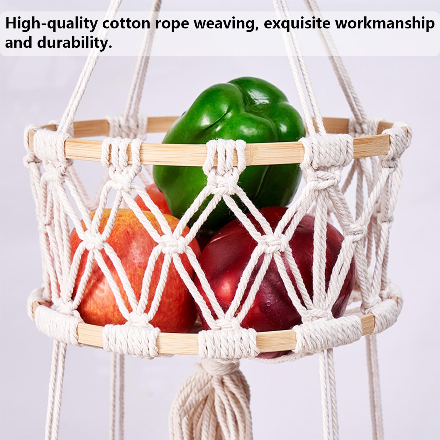 CESTO FRUTTA CESTINO Appendere Al Muro Di Vimini Appeso Fiori Rattan Uova EUR 11,65 - IT