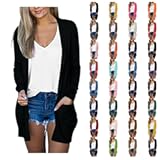 Dressy Cardigan Sweaters for Women for Evening Party Women Lightweight Long Sleeve Casual Open-Front Sweater Pockets