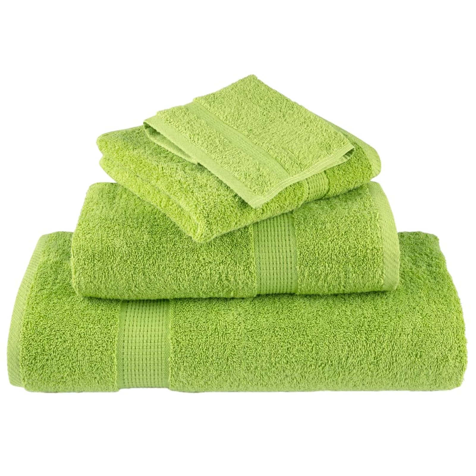 Asciugamani per Ospiti SOLUND 10 pz Verdi 30x50cm 600 g/m2