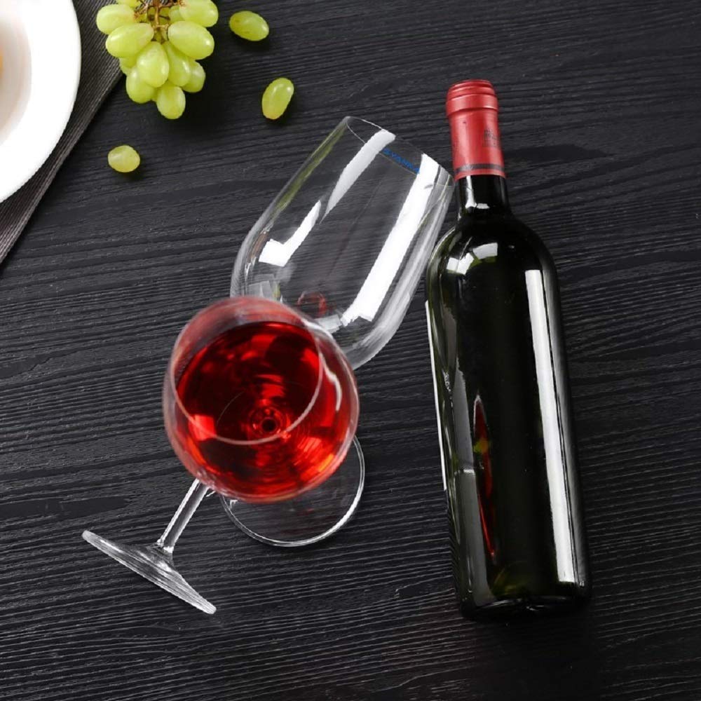SYANKA Italian Premium Glass Wine Glass - Set of 6, 330ml, Transparent, Ideal for Red and White Wine, Lead Free Wine Glasses