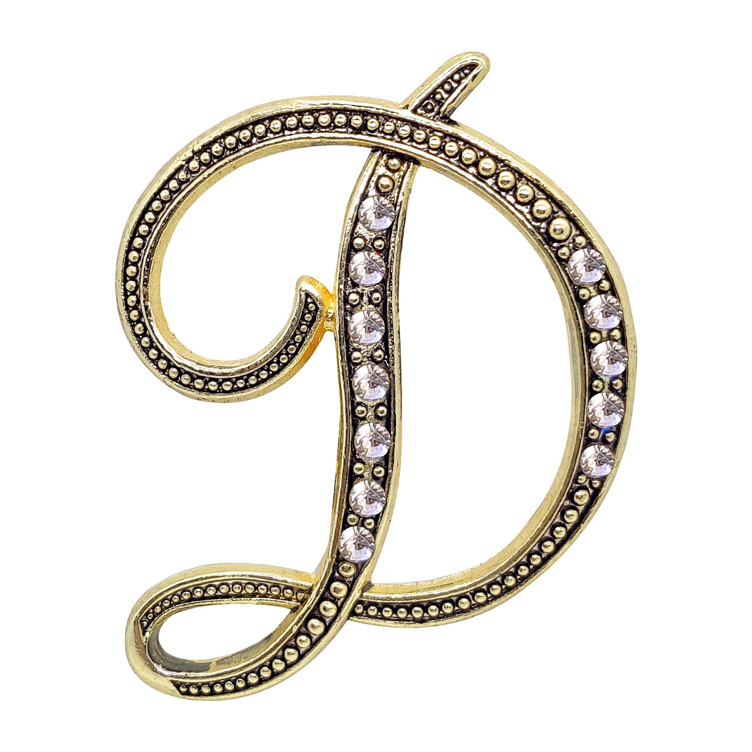 FURE D Initial Metal Brooch (Antique Golden) for Men & Women (B0D1MZSQD6) Amazon Price History, Amazon Price Tracker