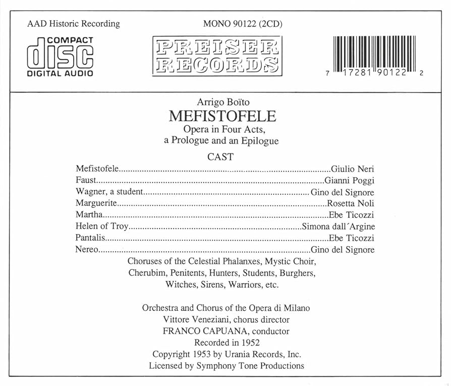 Amazon.co.jp: Mefistofele: ミュージック