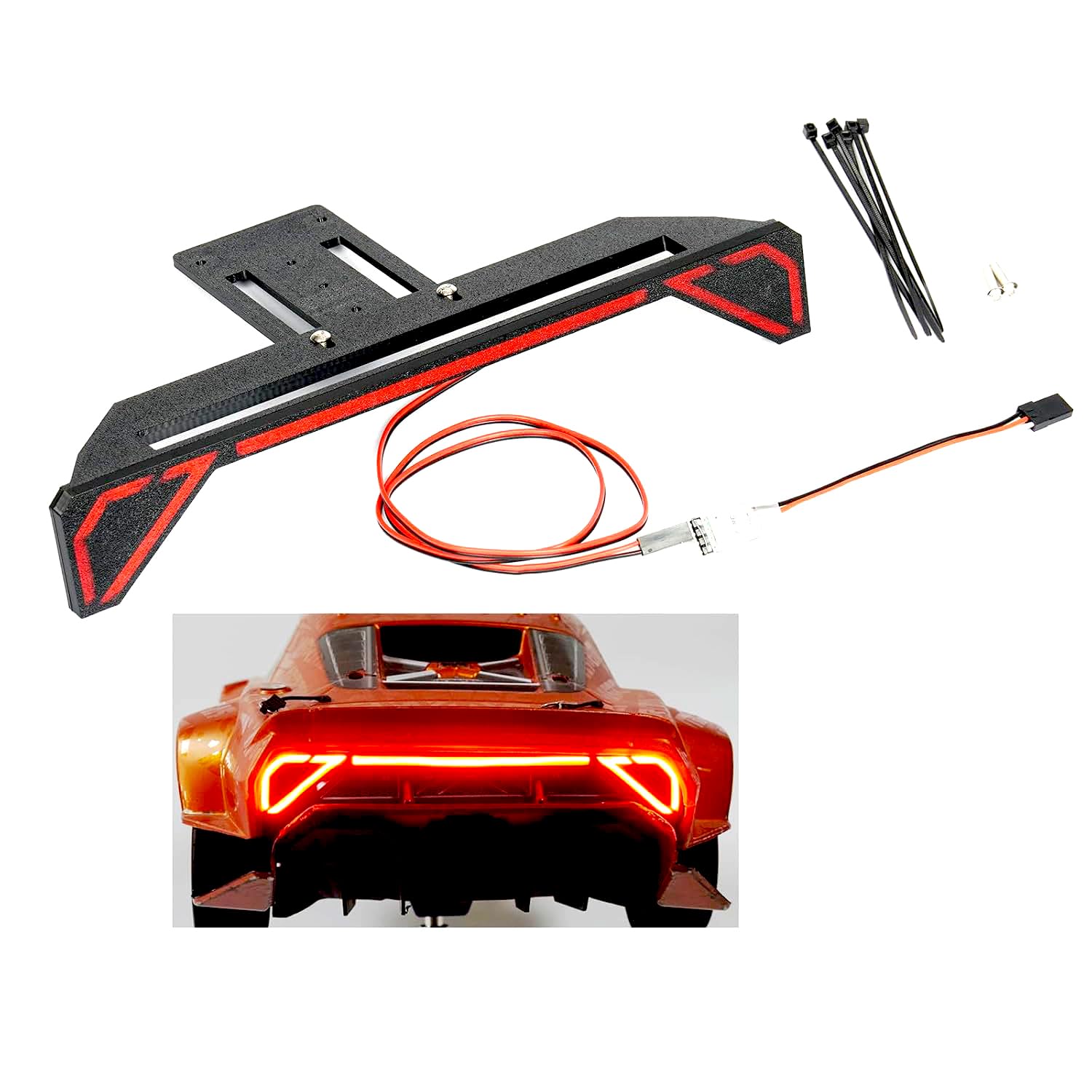Photo 1 of Lights Kit for Arrma 6S 1/7 Felony,Durable Crash-Resistant Nylon Build Lamp Upgrade,No Drill Light DIY Bar,Premium LED Light for 1/7 Arrma 6S Parts-Felony Rear Light