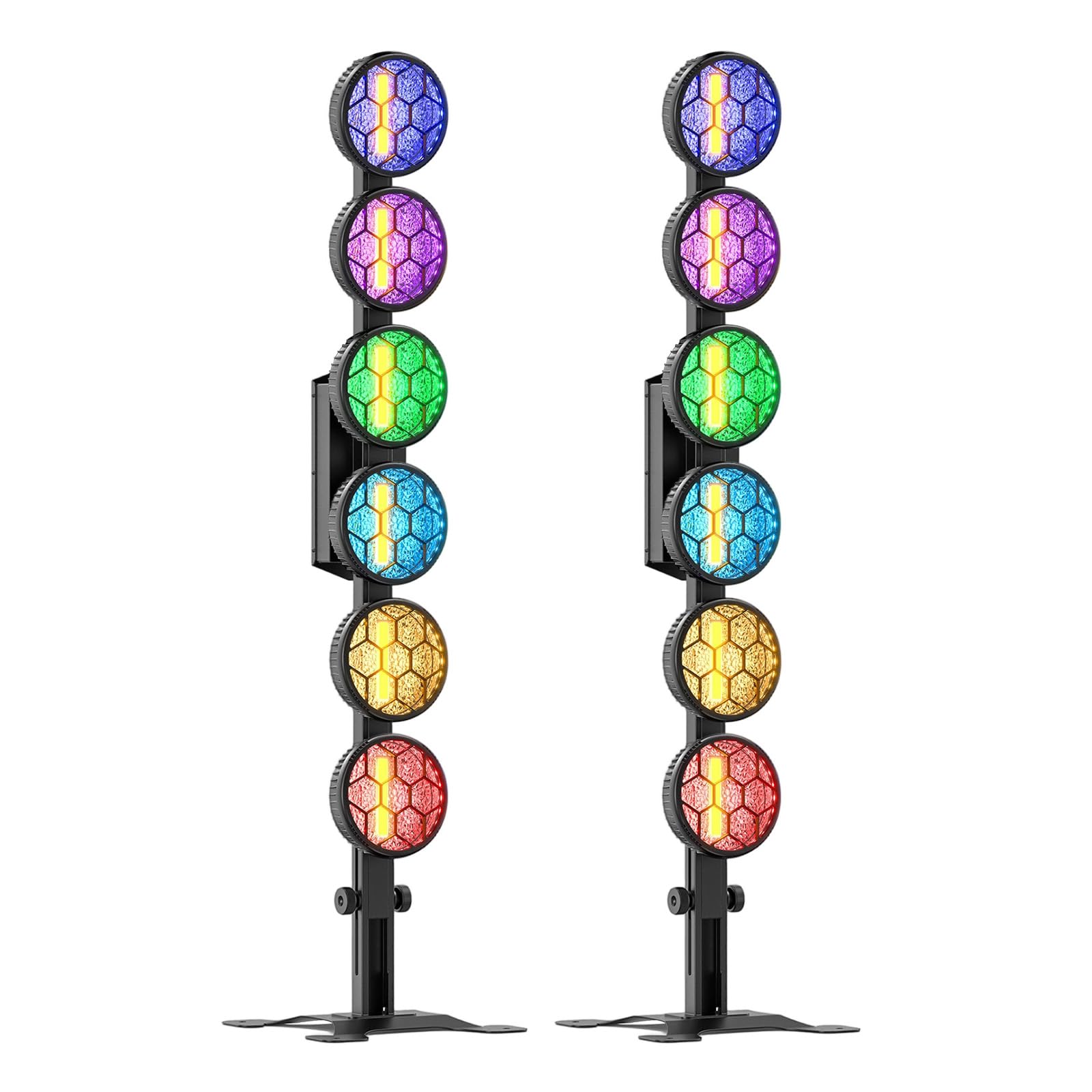 300W LED Stage Light,Rtktoup Vintage Linear DJ COB RGB Par Lights,LED Bühnenlicht Discolicht mit DMX512,Scheinwerfer Partylicht für Stage DJ Party Show Bar Hochzeit Festival Bühneneffekt,2 PCS