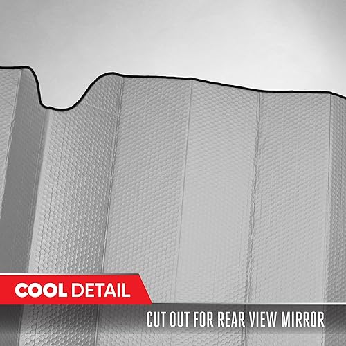 Miniatura 5 de Motor Trend Sombrilla de parabrisas frontal - gris acordeón plegable auto shade para camión de automóvil SUV 58 x 24