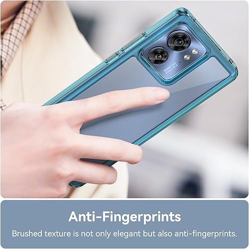Miniatura 9 de Hongxinyu Funda de cristal para Motorola Moto Edge 2023 no para Moto Edge Plus 2023, delgada, suave TPU parachoques y parte trasera de policarbonato