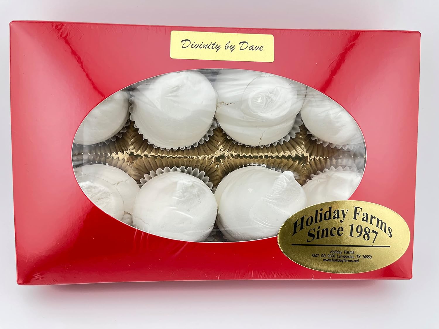 8 Piece Divinity Gift Box (Without Pecans) Old Fashioned Divinity, Just Like Home Made